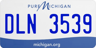 MI license plate DLN3539
