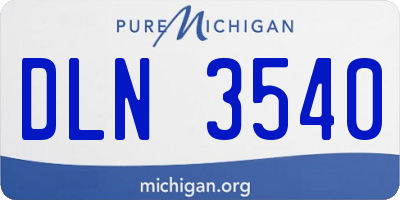 MI license plate DLN3540