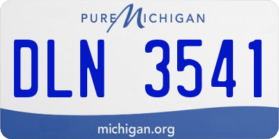 MI license plate DLN3541