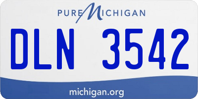 MI license plate DLN3542