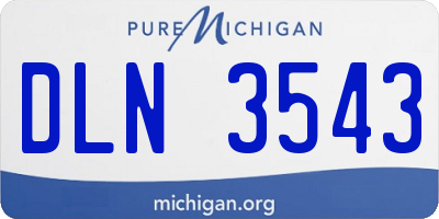 MI license plate DLN3543