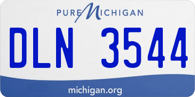 MI license plate DLN3544