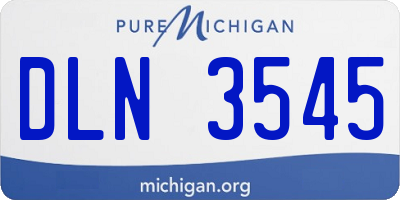 MI license plate DLN3545