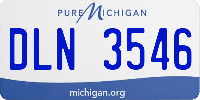 MI license plate DLN3546