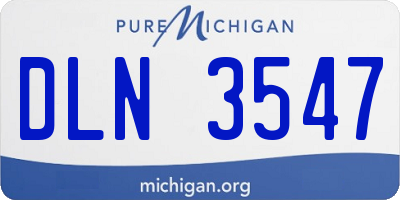 MI license plate DLN3547