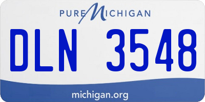 MI license plate DLN3548
