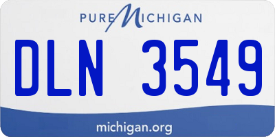 MI license plate DLN3549