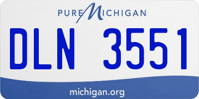 MI license plate DLN3551