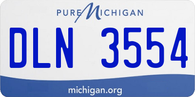 MI license plate DLN3554