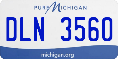 MI license plate DLN3560