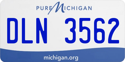MI license plate DLN3562