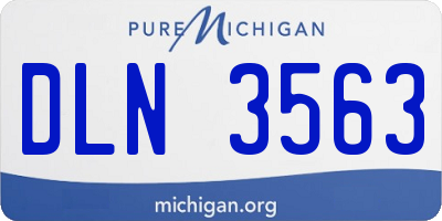 MI license plate DLN3563