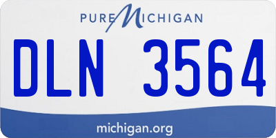 MI license plate DLN3564
