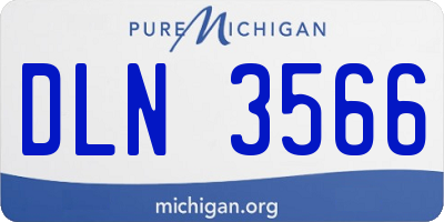 MI license plate DLN3566