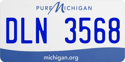 MI license plate DLN3568
