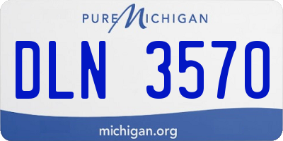 MI license plate DLN3570