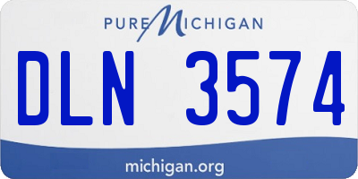 MI license plate DLN3574