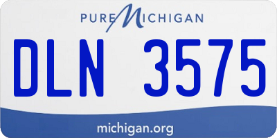 MI license plate DLN3575