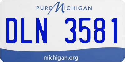 MI license plate DLN3581