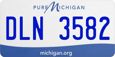 MI license plate DLN3582
