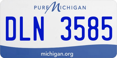 MI license plate DLN3585