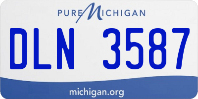 MI license plate DLN3587
