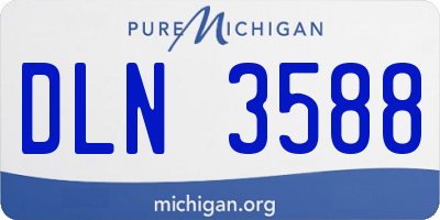 MI license plate DLN3588