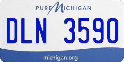 MI license plate DLN3590