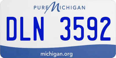 MI license plate DLN3592