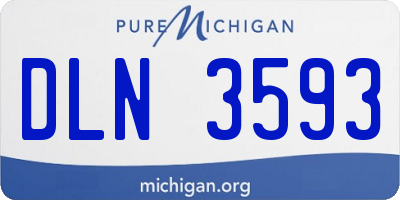MI license plate DLN3593