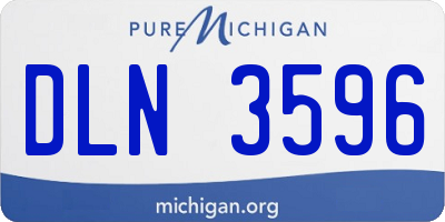 MI license plate DLN3596