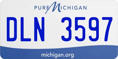 MI license plate DLN3597