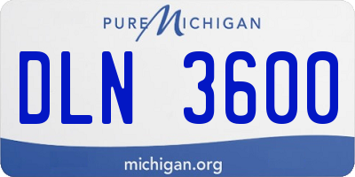 MI license plate DLN3600