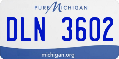 MI license plate DLN3602