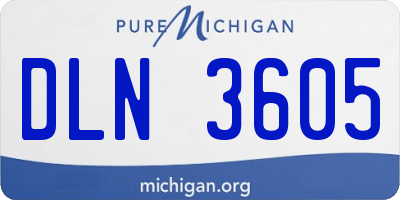 MI license plate DLN3605