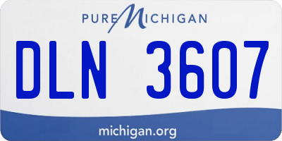 MI license plate DLN3607