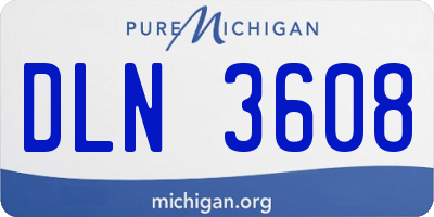MI license plate DLN3608