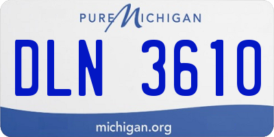 MI license plate DLN3610