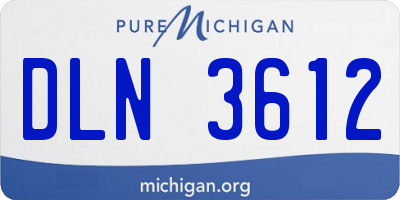 MI license plate DLN3612