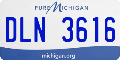 MI license plate DLN3616