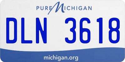 MI license plate DLN3618