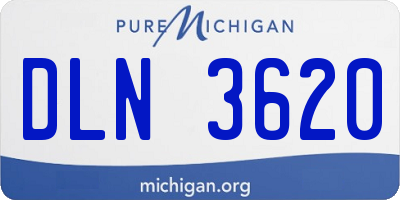 MI license plate DLN3620
