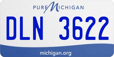 MI license plate DLN3622