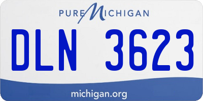 MI license plate DLN3623