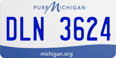 MI license plate DLN3624
