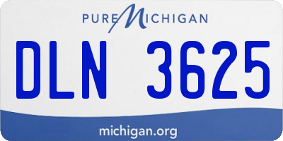 MI license plate DLN3625