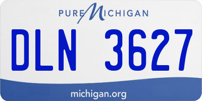 MI license plate DLN3627