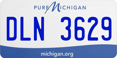 MI license plate DLN3629