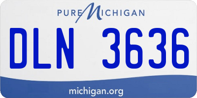 MI license plate DLN3636
