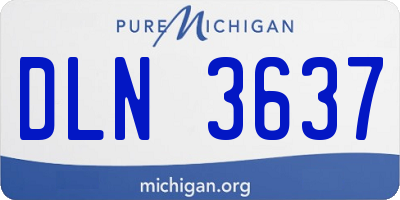 MI license plate DLN3637